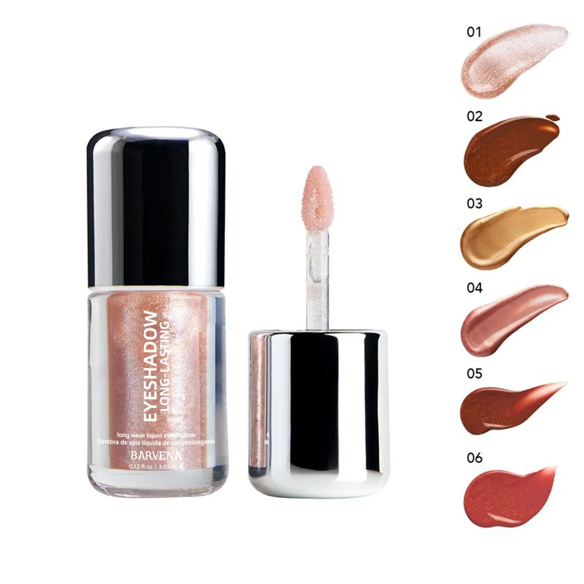 Flüssiger Lidschatten ist seidig und zart, aufhellend, Konturierung, dauerhaftes Make-up, schnelle Filmbildung, schweißfester Eyeliner