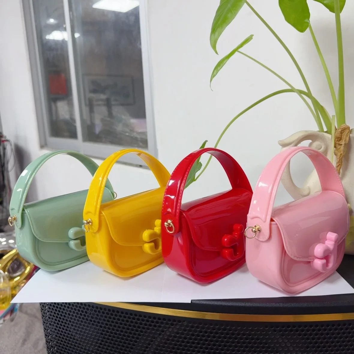 New Parent-child Jelly Bag Adult Kids Candy Color Shoulder Bag Children's Women's PVC Crossbody Bag Mommy and Me Wallet