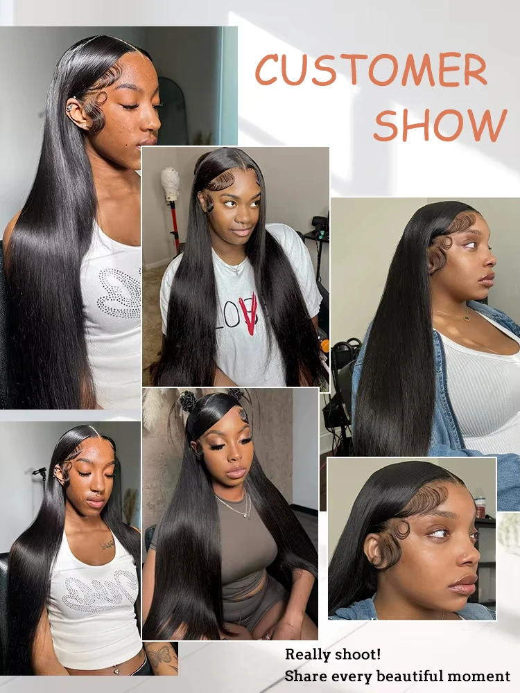 30 40 inch menselijk haar pruiken HD kant frontale pruik bot recht transparant Braziliaans ruwe kant voorkant met babyhaar voor zwarte vrouwen - afbeelding 2