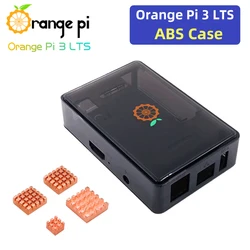 Orange Pi 3 LTS ABS Case Black Transparent Shell Protect Box Optional Copper Heat Sinks Passive Cooling for OPI 3 LTS