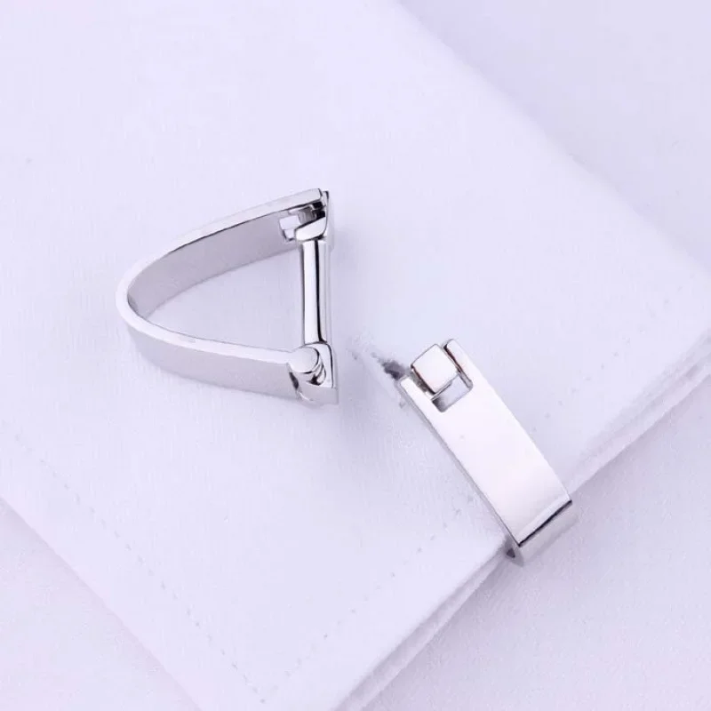 Metal Bow Chain Cufflinks Quality Creative Novelty Men\'s Suits French Shirt Business Wedding  Cuff Links Trendy Classic