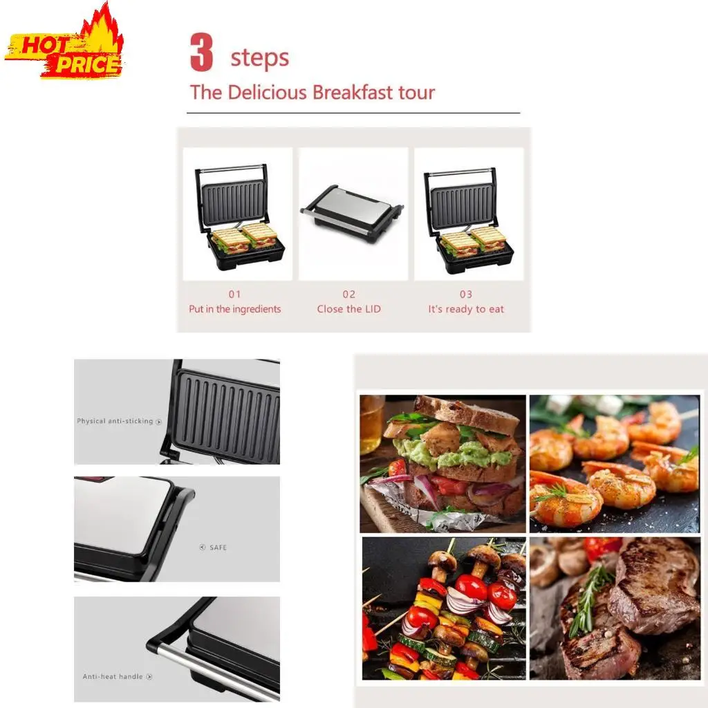 Countertop Grill для бутербродов для завтрака.