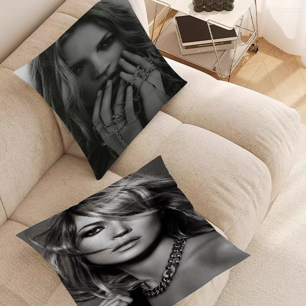 

Sexy Supermodel Kate Moss 45*45cm Cushion Cover Pillow Cover Decor Pillowcase Home Pillowcase For Couch Pillow