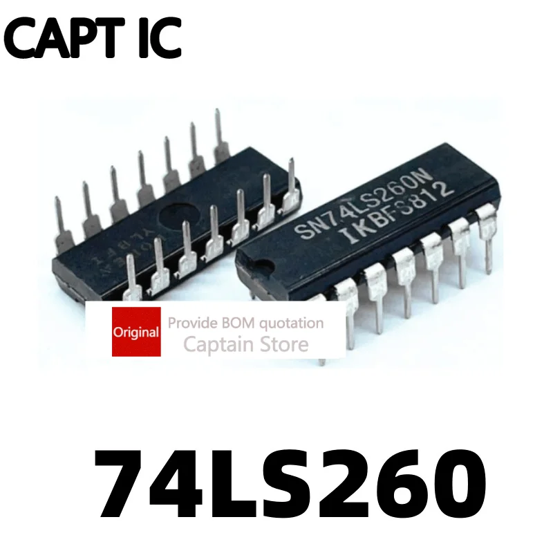 5PCS SN74LS260N 74LS260 in-line DIP14 dual 5-input OR NOT gate chip