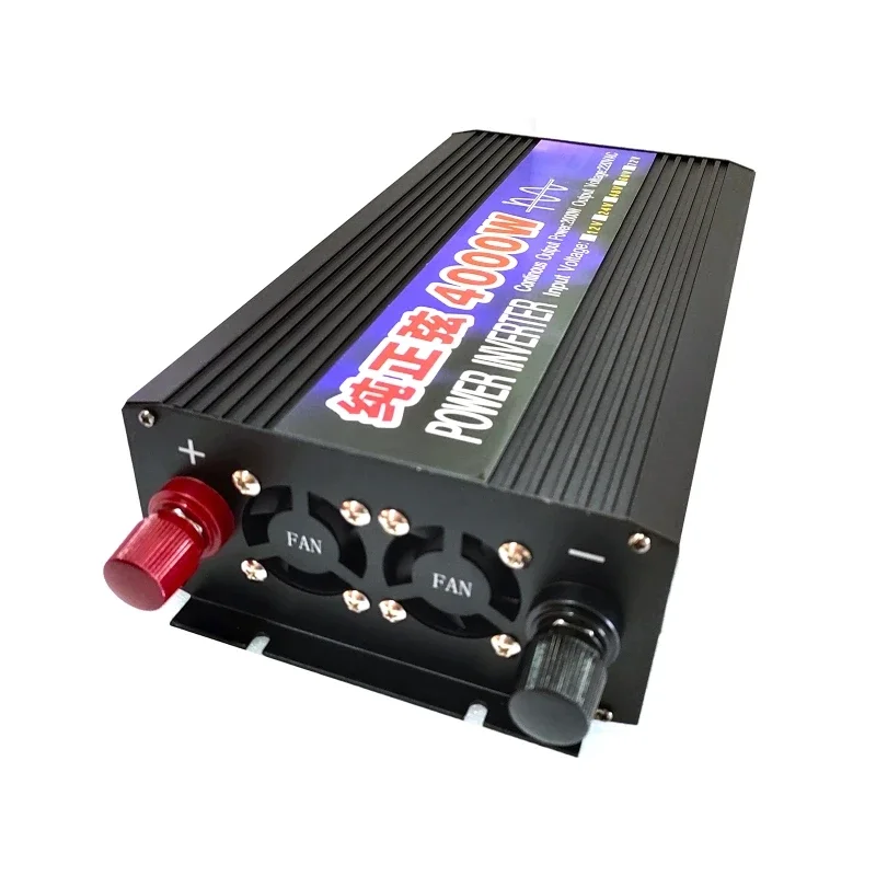 Pure Sine Wave Inverter Power DC 12V To AC 220V Voltage 50HZ  1000/200/3000/4000W Converter Solar Car Inverters With LED