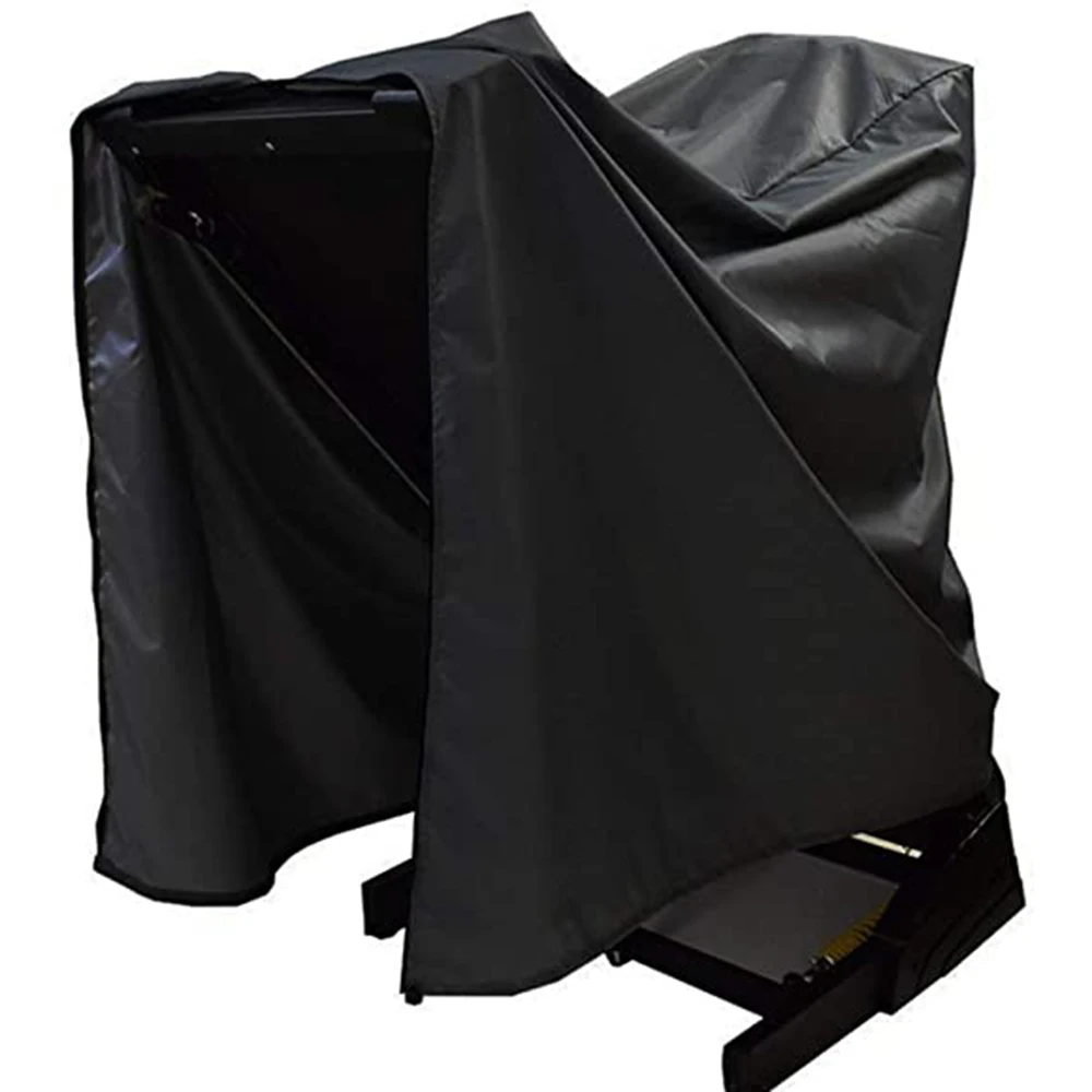 Oxford Cloth Folding Treadmill Cover, Black Waterproof Sunscreen Dustproof Cover, with Storage Bag Multi-Functional Design
