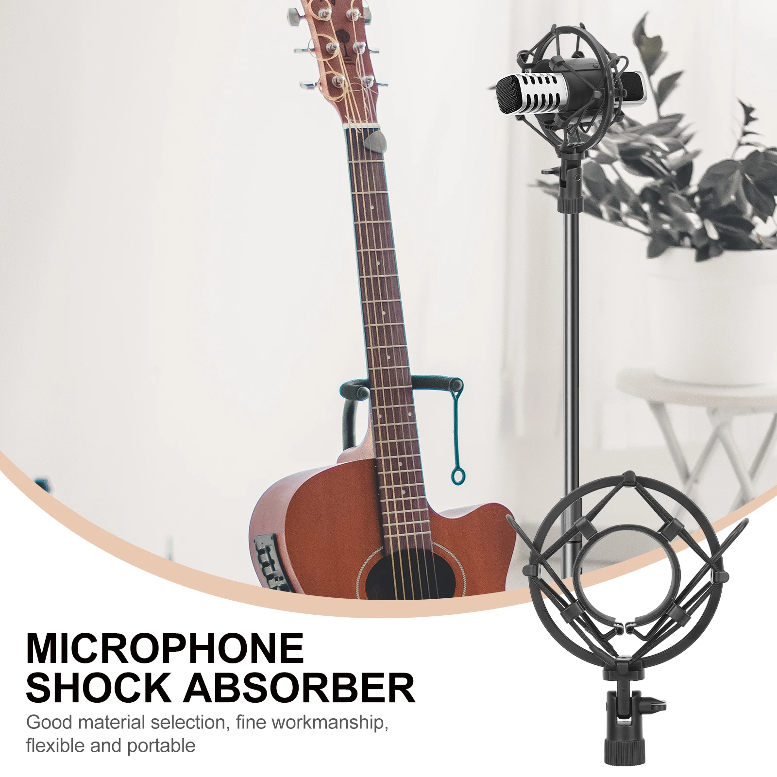 Microphone Shock Mount Desktop St Anti Vibration Holder Metal Elastic Rope Bracket Mic St for Broadcasting Singing Recording
