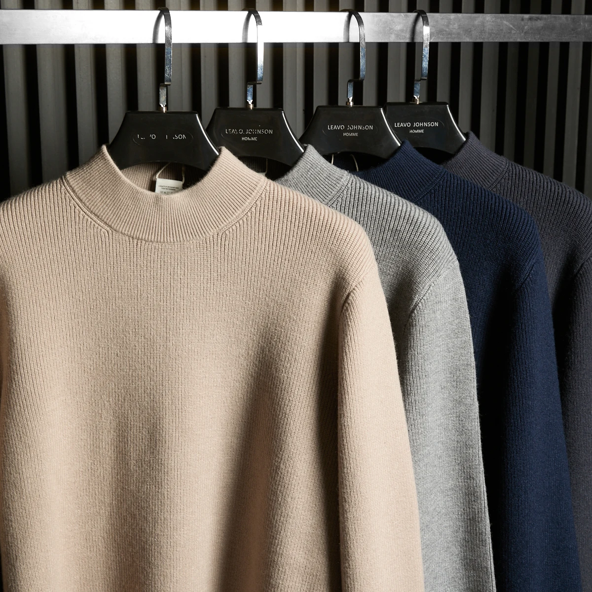 

Anti-Ball Fiber Knitted Sweater Color Overhead f High Collar Men's Faion Ci Sle Long Sve Youth Autumn Winter