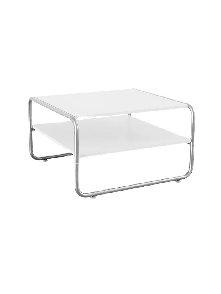 

Double-layer coffee table Nordic design | Simple coffee table medieval small apartment balcony table