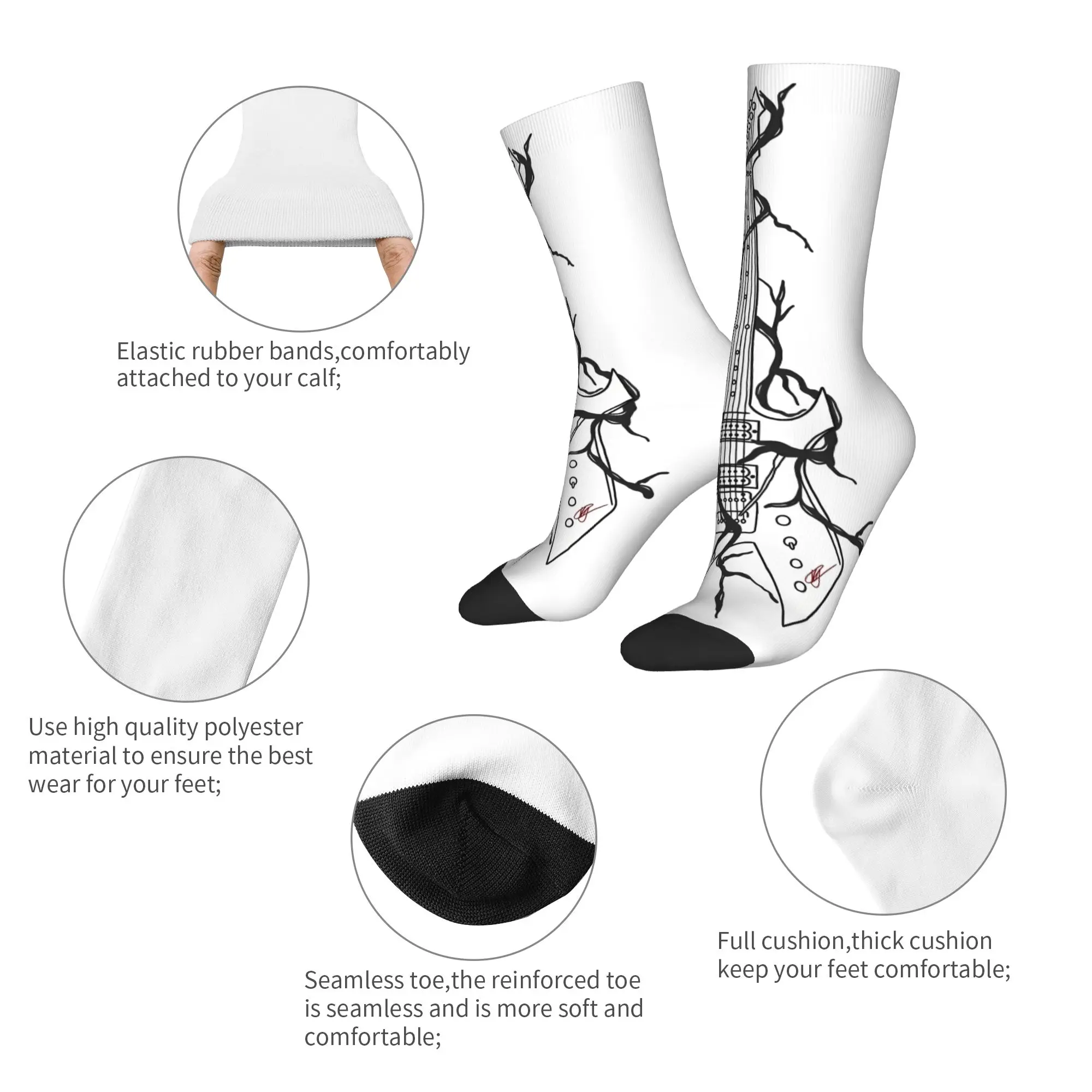 Custom Cute Printing My C-Chemical Romances Socks for Women Men Stretch Summer Autumn Winter Rock Music Band  Crew Socks view 6