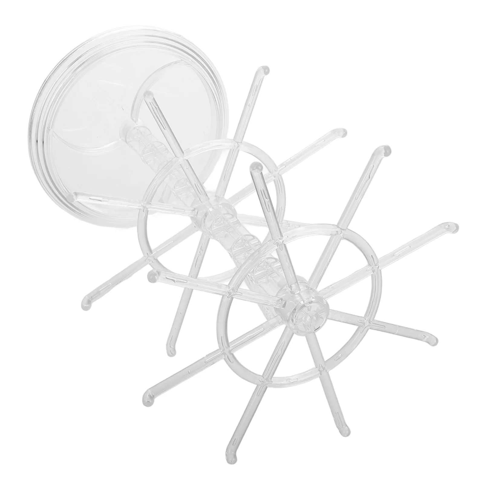 

2 Tier Rotating Jewelry Rack Transparent Stand For Necklaces Bracelets Earrings Rings Keychain Organizer Hanging Jewelry Storage