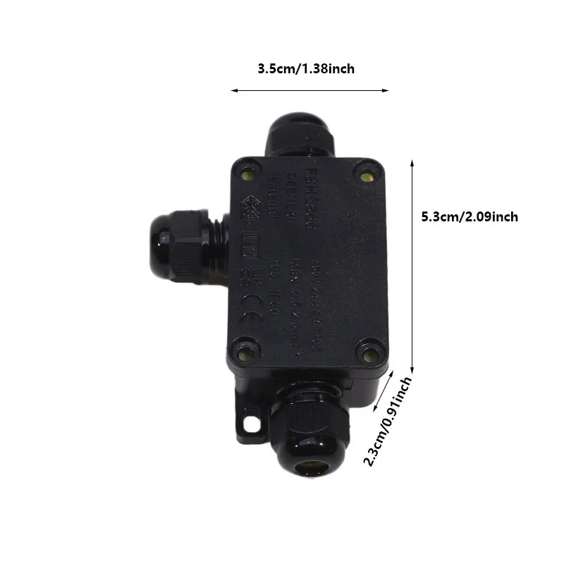 1 Pcs 2 Way IP66 Outdoor Waterproof Cable Connector Junction Box With Terminal 450V
