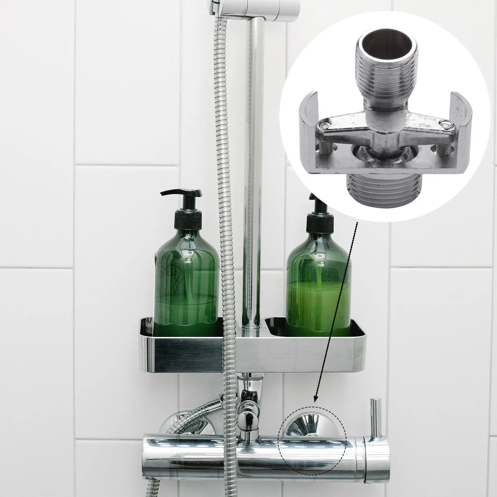 

A64Z Adjusting The Angle Of Intake Pipe Copper Shower Head Angled Curved Foot Eccentric Screw Corner Faucet Accessor