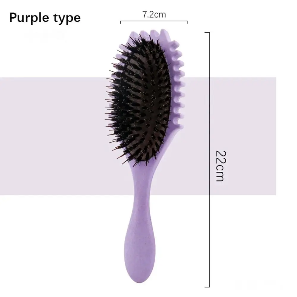 Brosse à cheveux en poils de sanglier pour la définition des boucles, outil de coiffure, peigne de tête de massage anti-léges, utilisation questionto