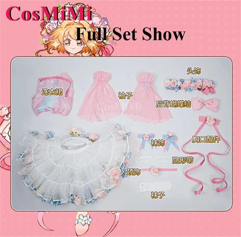 CosMiMi аниме Cardcaptor Sakura Kinomoto Sakura костюмы для косплея цветы фея прозрачная карта платье карнавальная одежда для ролевых игр новая
