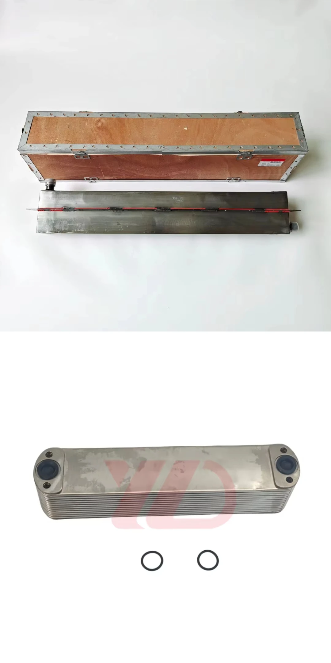 Hot Sale Di esel Engine Parts Ori ginal Color Oil Cooler Core 4965487 for Cum mins QSX15 ISX15