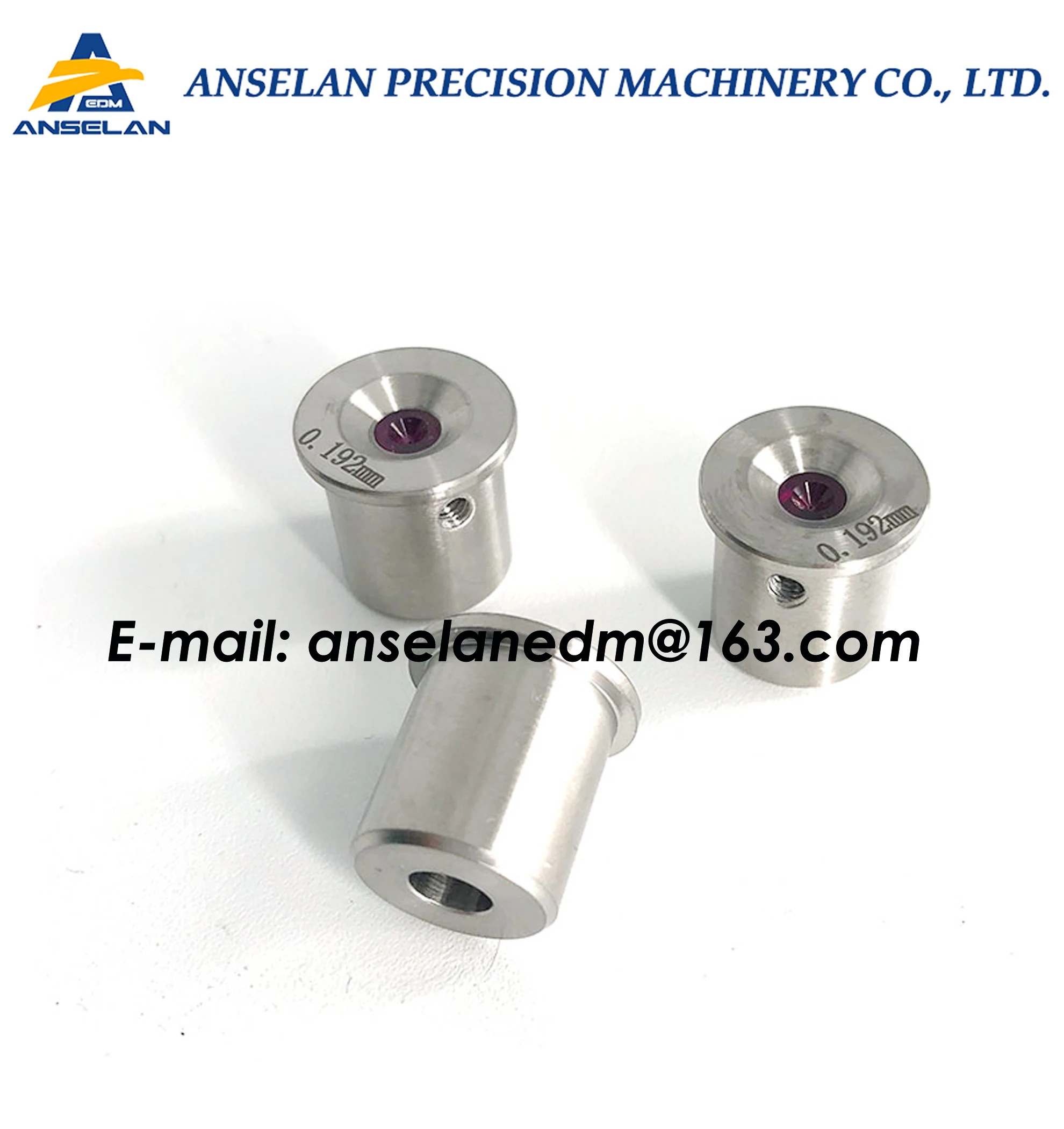 

Ø0.192, Ø0.195, Ø0.215mm EDM Parts Ruby Guide (Ruby+Diamond type) used for Beijing AGIE Medium Speed Wire Cutting Machines