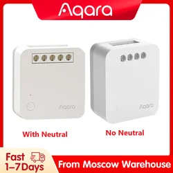 Aqara-ワイヤレススイッチモジュール,Homekアプリ用,リレーコントローラー,単チャンネル,zigbee 3.0,ニュートラルなし,X1