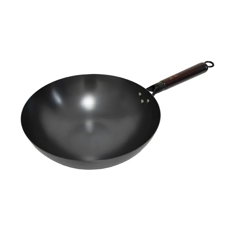 High-quality iron pan custom uncoated rust-proof fast heating suitable for all stove wok