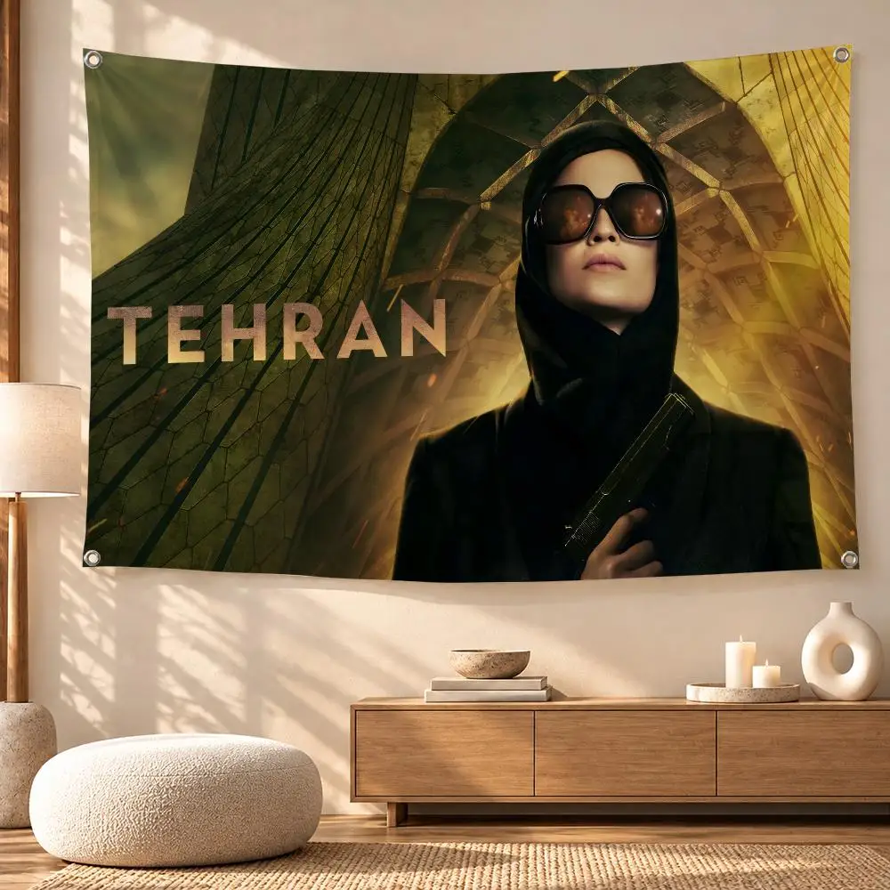 Tehran Iranian Capital Urban Film Flags Festive Decorative Banner for Camping, Family Parties & Garden Wall Decor, Great Gift