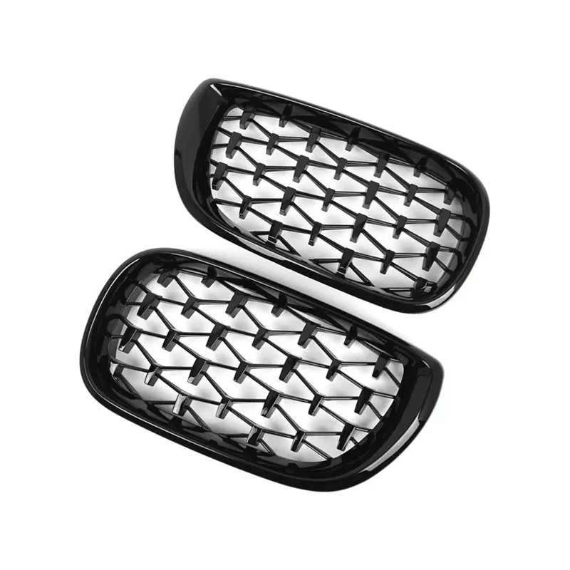 

Superior-Car Diamond Gloss Black Front Grill Kidney Grille For BMW E46 4-Door Sedan 2002-2005