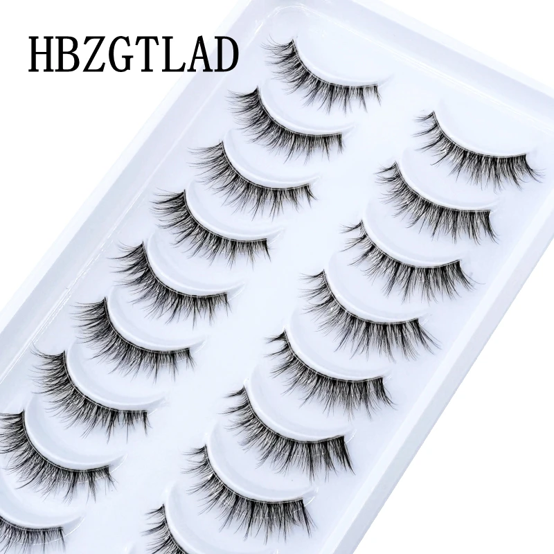 New 10 pairs Invisible band lashes makeup cilios 3D mink fake lashes transparent Terrier natural long false eyelashes maquiagem