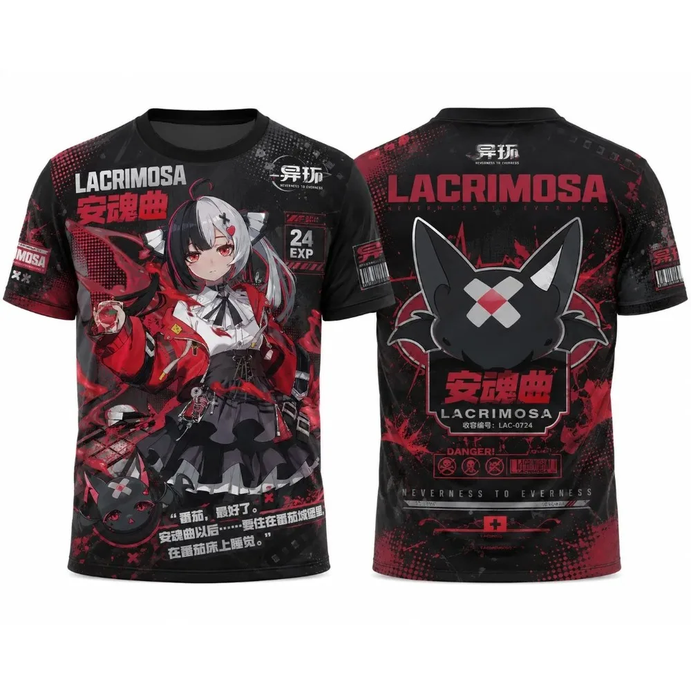 2026 Neverness To Everness NET NANALLY CHIZ LACRIMOSA SHINKU MINT HATHOR Full Print Breathable Soft Mesh Jersey T-Shirt for Men