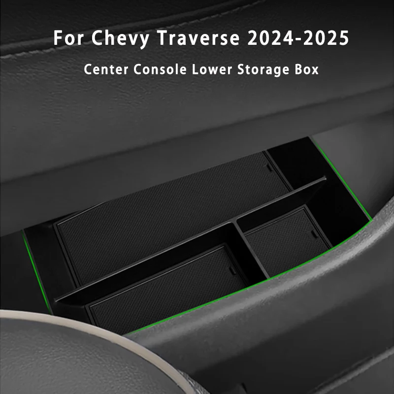

For Chevy Traverse 2024-2025 Center Console Lower Storage Box Car Interior Accessories Armrest Storage Box Organizer Tray
