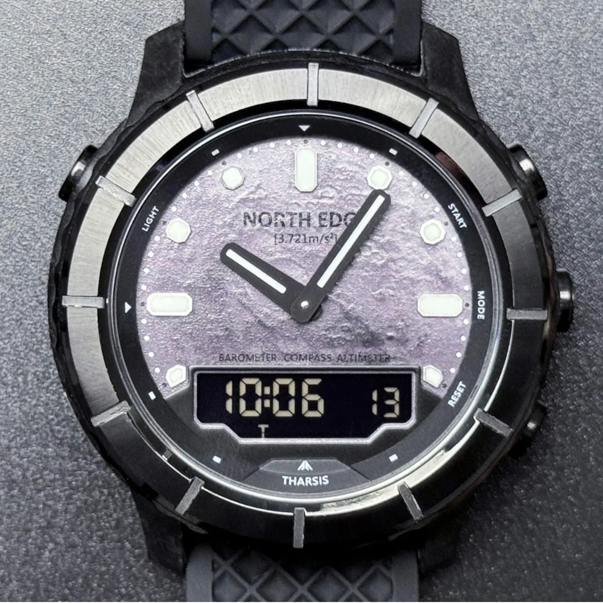 NORTH EDGE THARSIS Outdoor Sports Waterproof Quartz Watch Alarm Clock Height Compass Men's Mountaineering Watch