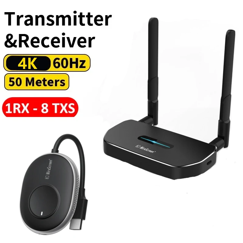 5G 50M Wireless HDMI Extender Video Transmitter and Receiver 1 To 4 1080P 4K Screen Share Switch for PS4 Camera PC To TV Stick