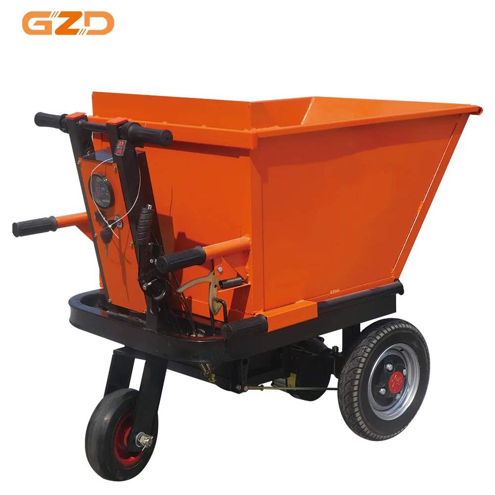 

Customized Tricycle Electric Powered Heavy Duty Trolley 400kg Mini Dumper