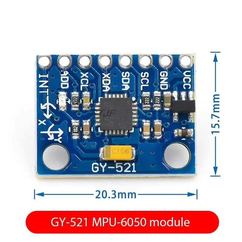 GY-521 MPU-6050 MPU6050 Module 3 Axis analog gyro sensors+ 3 Axis Accelerometer Module