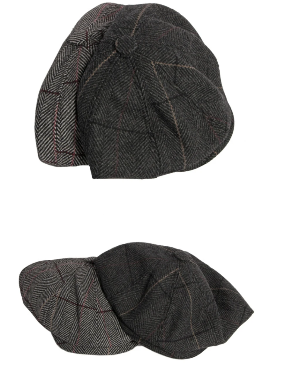 HT4964 Baskenmütze, Retro-Künstler, Maler, karierte Baskenmütze, männlich, weiblich, Ivy, flache Kappe, Herbst-Winter-Mütze, verstellbare Baskenmütze für Männer und Frauen – Detail 2