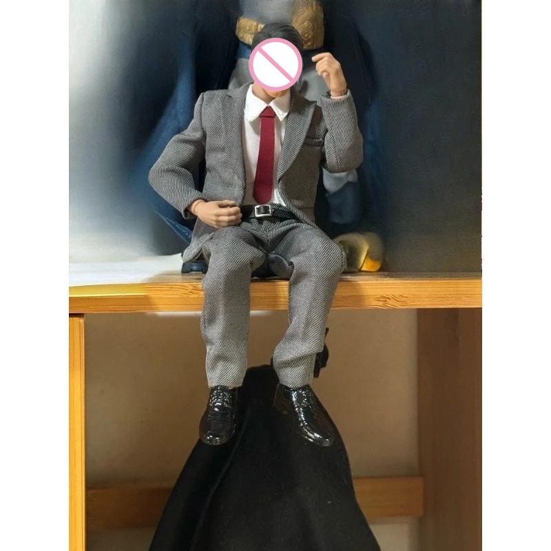 Trendiger Business-Anzug im Maßstab 1:12 mit Hemd und Krawatte, Freizeithosen-Set für 6-Zoll-Noatman&Wind Toys Actionfiguren-Körper