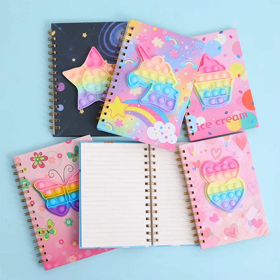 A popular animal food and starry sky Instagram diary, cute notebook planner, 200 page thick version