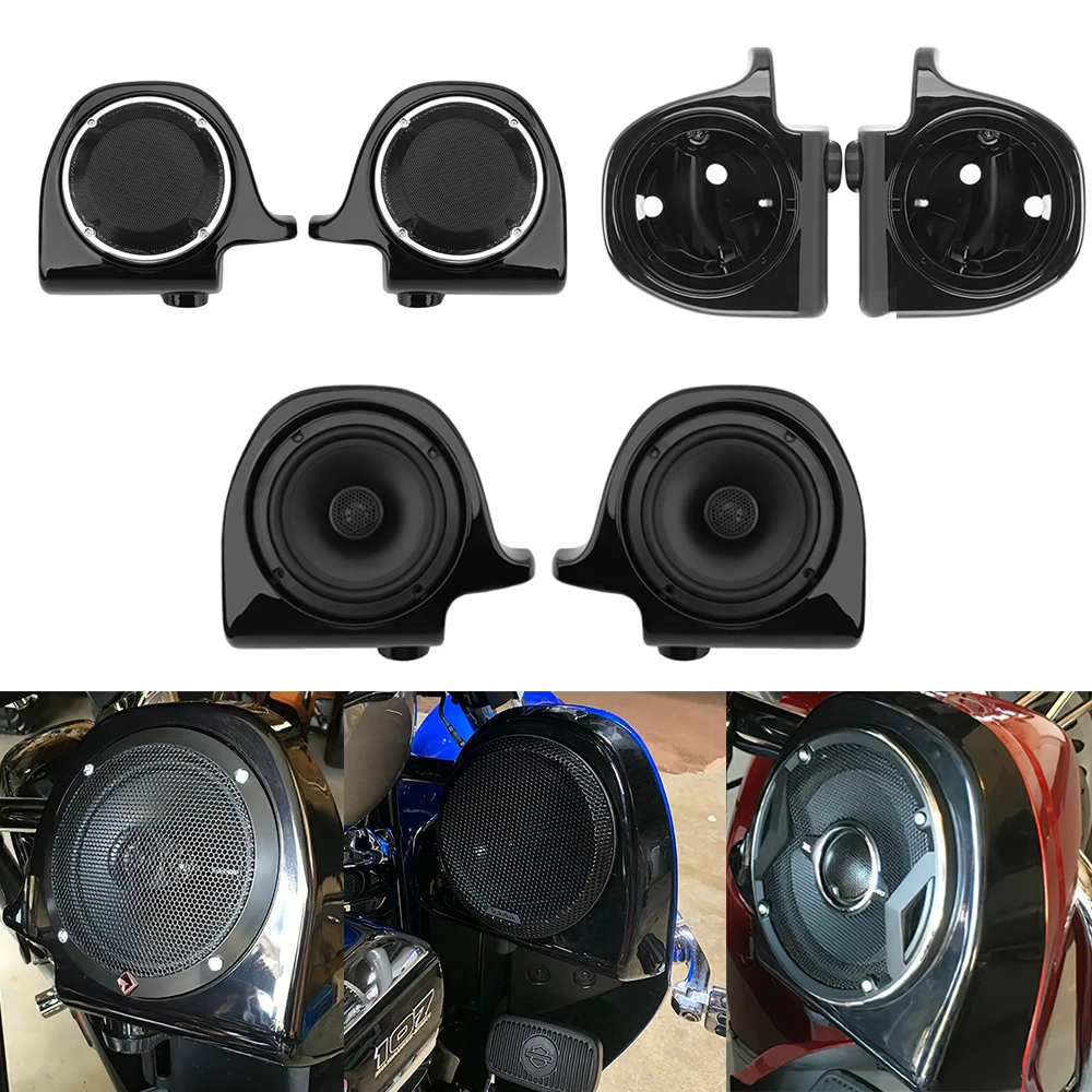 Motocykl 6.5 "głośnik dolna wentylowana owiewka Sound Pod Box lewy prawy akcesoria motocrossowe dla modeli Harley Touring 1988-2013