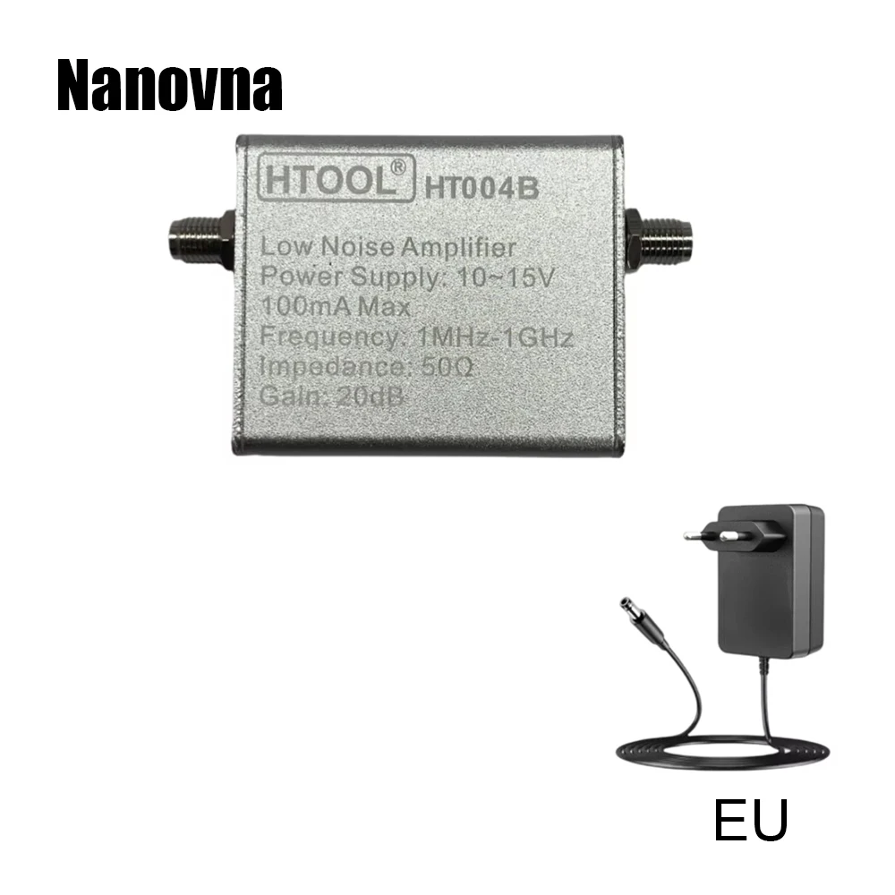 Nanovna HT004B EU Signal Amplifier Low Noise 100k-6GHz Wideband Preamplifier Full Band TQP3M9037 Amplifier 10M-6GHz Gain 20DB