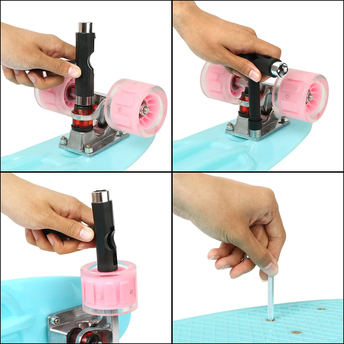 22 Inch Skateboards Compleet Plastic Mini Cruiser Retro Skateboard Klassiekers Voor Kinderen Jongens Meisjes Tieners Jongeren Volwassenen Beginners
