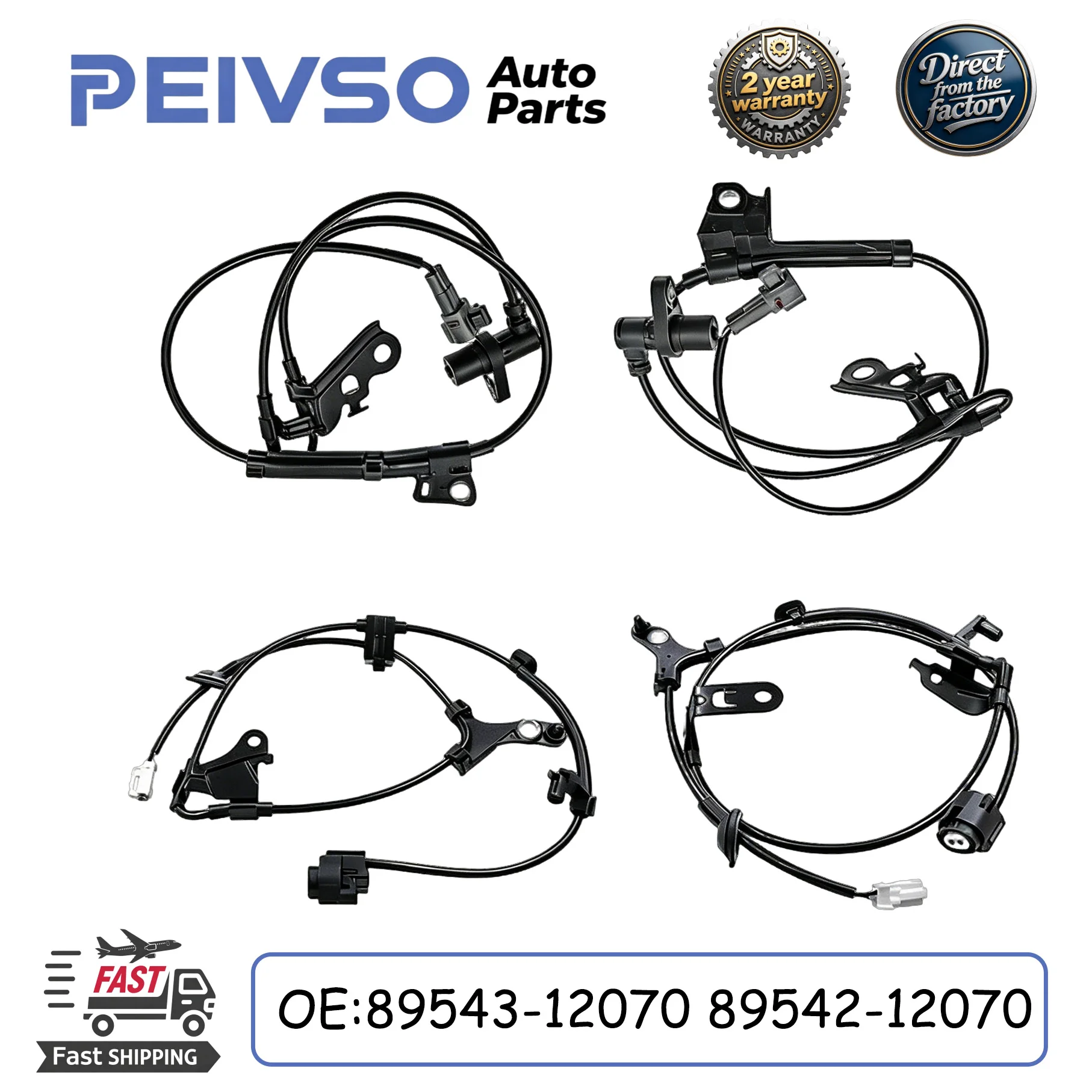 PEIVSO 89543-12070 89542-12070 89516-12020 89516-12010 New ABS Wheel Speed Sensor For Toyota Corolla Car Accessories