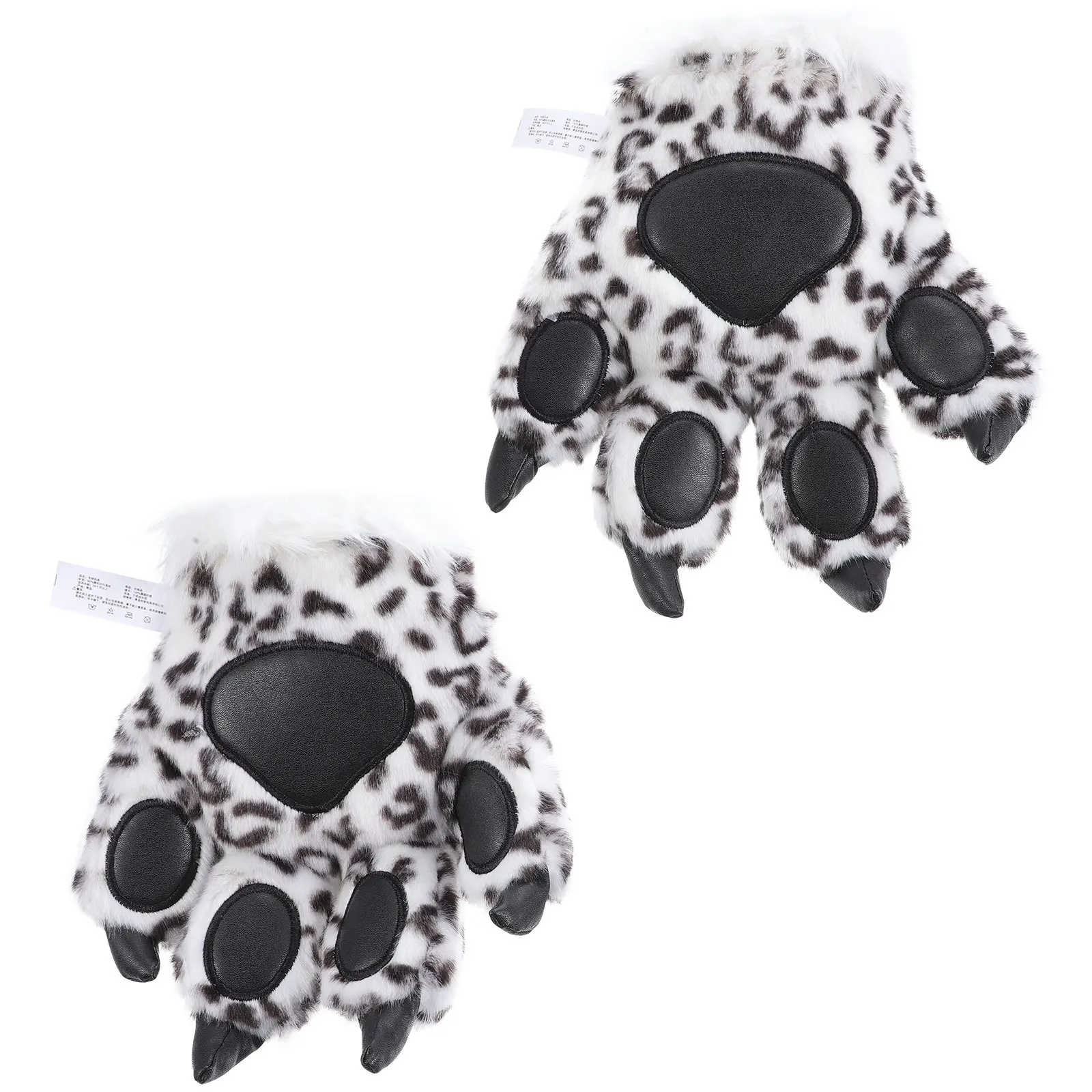 

1Pair Snow Leopards Claw Gloves Thick Warm Winter Mittens Animal Paw Gloves for Cosplay Party Halloween Decor Winter Mittens