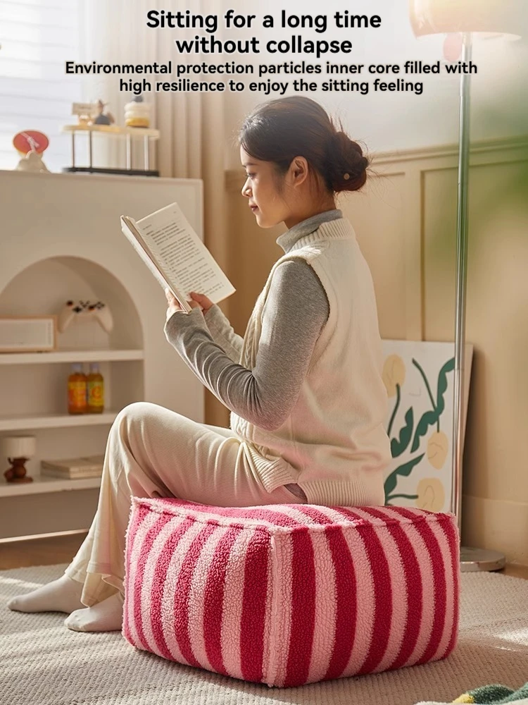 Pu Tuan Sitting Cushion on the Ground, Living Room Sitting Cushion, Household Low Stool, Shoe Changing Stool, Tatami Small Stool