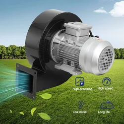 550W Centrifugal Fan High Temperature Resistant Smoke Exhaust Induced Draft Fan 220V Blower Industrial Snail Fan EU Plug