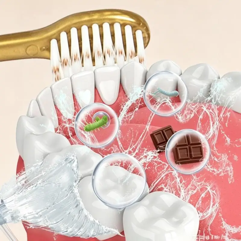 6Pcs/Set Children's Cartoon Bear Soft Bristled Toothbrush Kids Teeth Cleaning Brush For 3 To 12 Years Old Children
