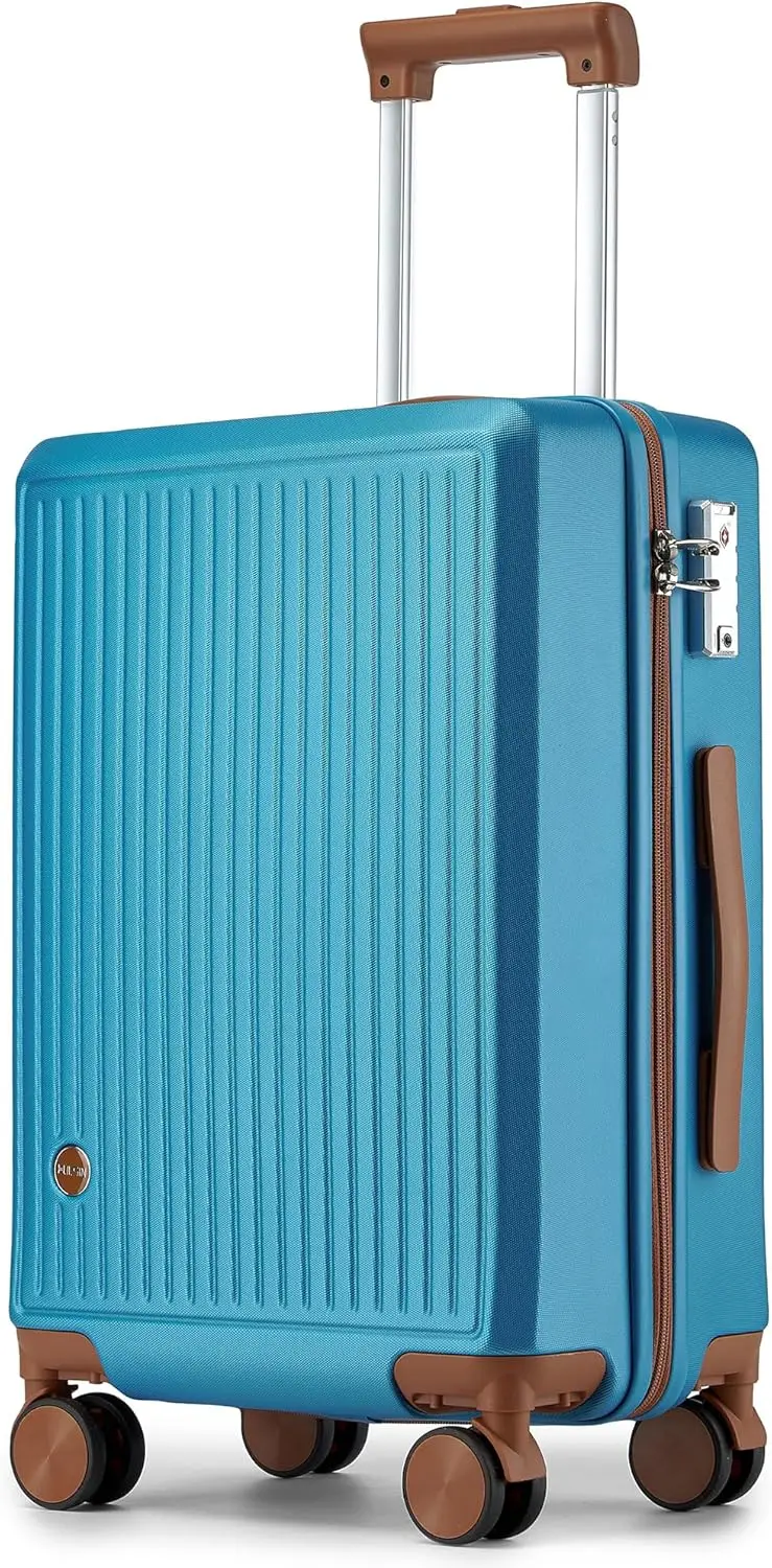 

22x14x9 Airline Approved Carry-on Suitcase with Spinner Wheels, TSA Lock, Hard Shell for Travel (Blue, 20-Inch)