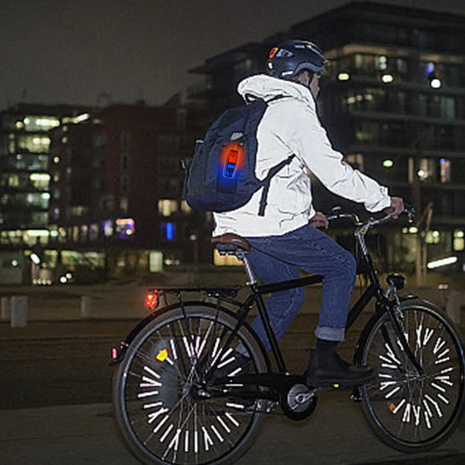 شفافة سلامة دورية إنذار فلاش إشارة ستروب مصباح Led الكتف تحذير ضوء مع مشبك من الفولاذ المقاوم للصدأ أضواء ستروب