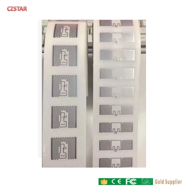 Czstar 100Pcs Epc Gen2 Long Range Uhf Rfid Tag Sticker Zelfklevende U8 U9 Chip Epc Gen2 Passieve Uhf Tag Natte Inlay Papieren Label