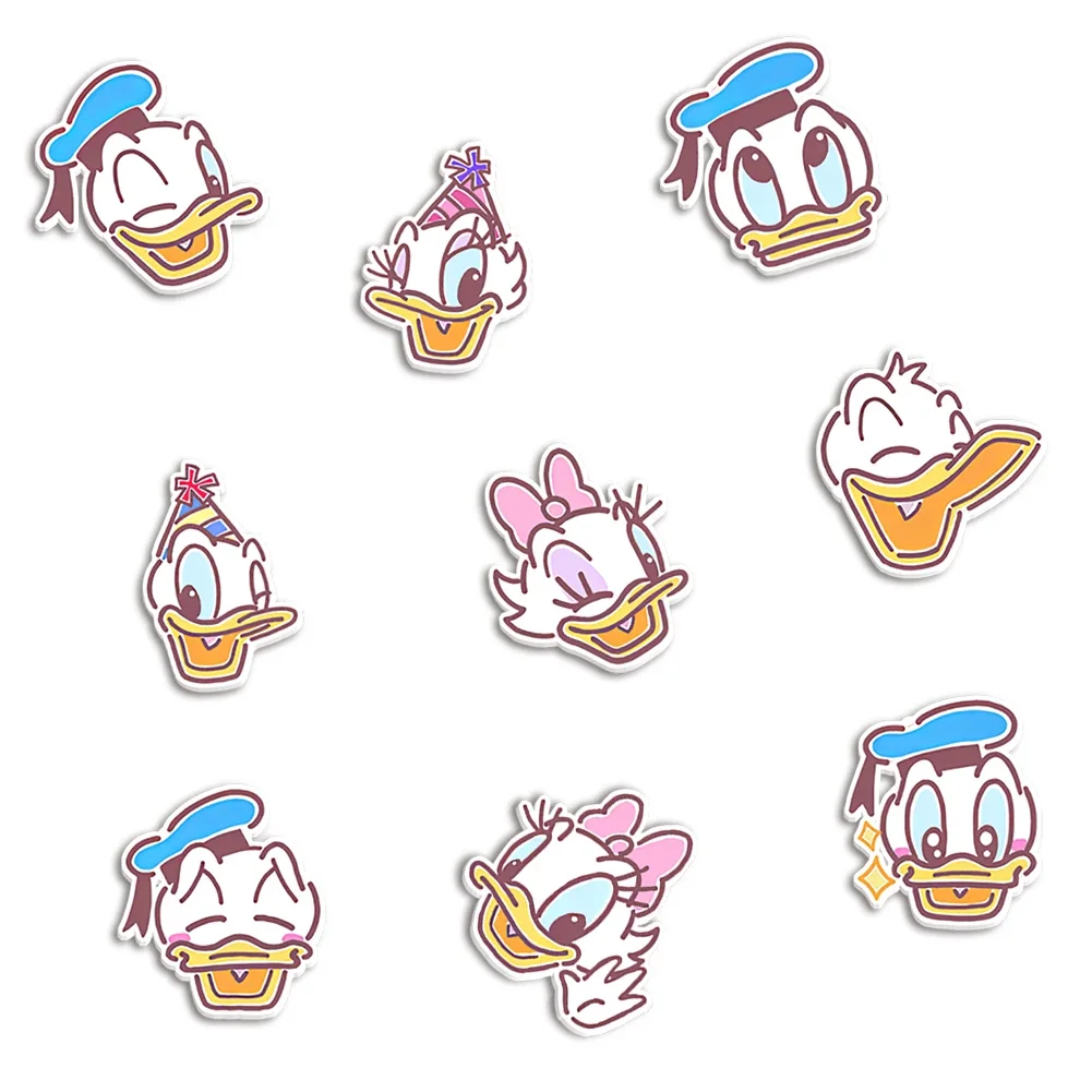 Minis Disney Cartoon Donald Ente Design 10 teile/los Harz planar klar Acryl Glitter Acryl für DIY Geschenk Handwerk Zubehör