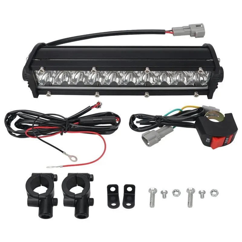 

Dual Color Mode 12V 24V LED Work Light Bar Set Flashing White Yellow For Motorcycle Moto Jeep ATV 4WD SUV