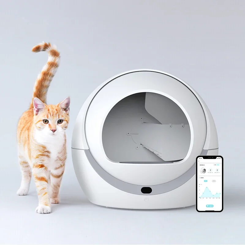 Fully Enclosed Cat Litter Box Smart Automatic Cats Cleaning Toilets Splash-proof Deodorizing Kitty Sand Box Pet Poop Tray Supply