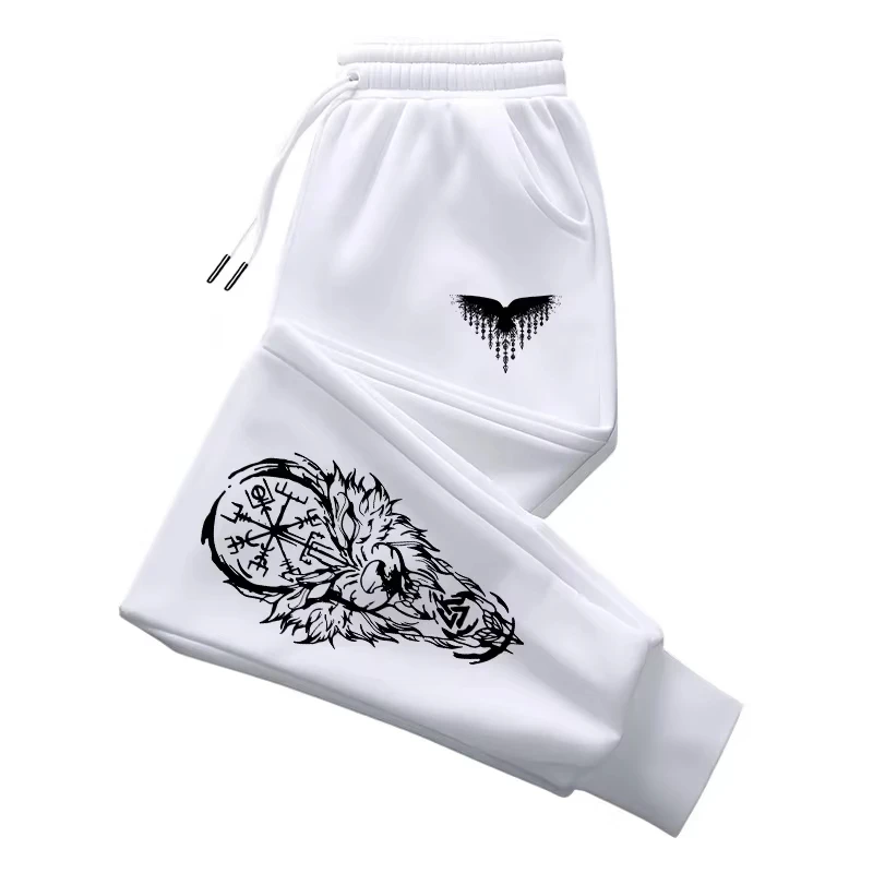 

Viking Pattern Men's Sweatpants High Quality Solid Color Jogger Pants Autumn Winter Daily Casual Sporty Trousers Home Outdoor